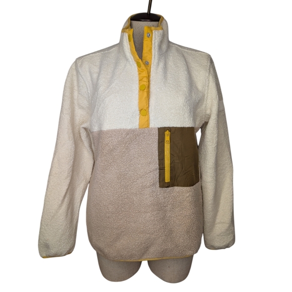 Tilley Sweaters - Tilley Colour-Block Sherpa Popover Fleece Size S/P Like New